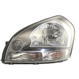 CarLights360: For 2005 2006 2007 2008 Hyundai Tucson Headlight Assembly Driver Side w/Bulbs Black Housing DOT Certified For HY2502133