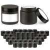 2 oz Glass Jars with Lids, Bumobum 48 pack Black