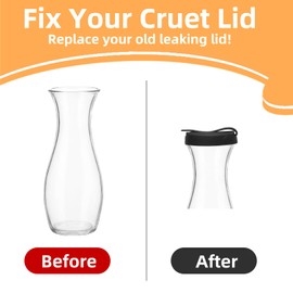 2 Pack Silicone Good Seasons Cruet Lid,Black Good Seasons Crute Bottle Lid,Replacement Lids For Cruets Salad Dressing Bottle