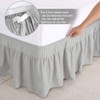 PiccoCasa Polyester Wrap Around Bed Skirt,Elastic Dust Ruffles Bedskirts,Fade &