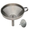 Norpro 5-Inch Stainless Steel Funnel with Detachable Strainer, Set of