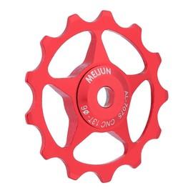 Yosoo Bicycle Guide Wheel, 11T/13T Durable Jockey Wheel Rear Derailleur Made of Aluminium Alloy for 4, 5, 6 mm Spindle Shaft Pulleys (13T Red)