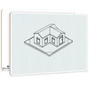 SCRIBBLEDO Isometric Grid 11"x14" Large Graph Dry Erase Board Double-Sided