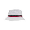 Flexfit Fischerhut Stripe Bucket Hat, white/firered/green, one size, 5003S