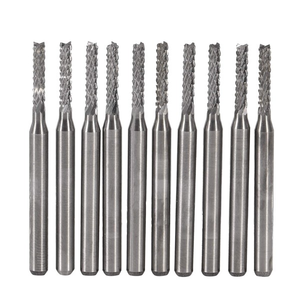 10 Pieces End Mill Carbide Cutter Set Engraving Bits Carving
