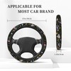 Cute Wildflower Steering Wheel Cover for Women, Universal Auto Steering