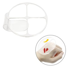 HLLMX 2 PCS Handheld Makeup Mixing Tray Hand Makeup Mixing Palette Acrylic Nail Art Manicure Palette Clear Foundation Palette Eyeshadow Makeup Hand Palette for Mixing Foundation