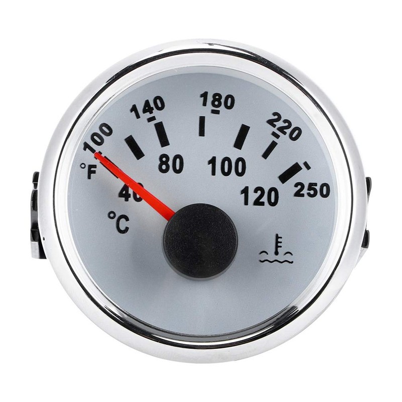 Water Temperature Gauge, 52mm/2in Marine Engine Water Temperature Gauge 40