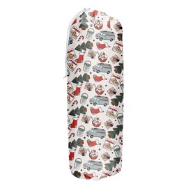 Bohemian Christmas Movie Pattern Grocery Bag Holder and Dispenser Christmas Plastic Bags Organizer Garbage Shopping Trash Bags Storage for Kitchen Home Housewarming Gifts for Women Friends