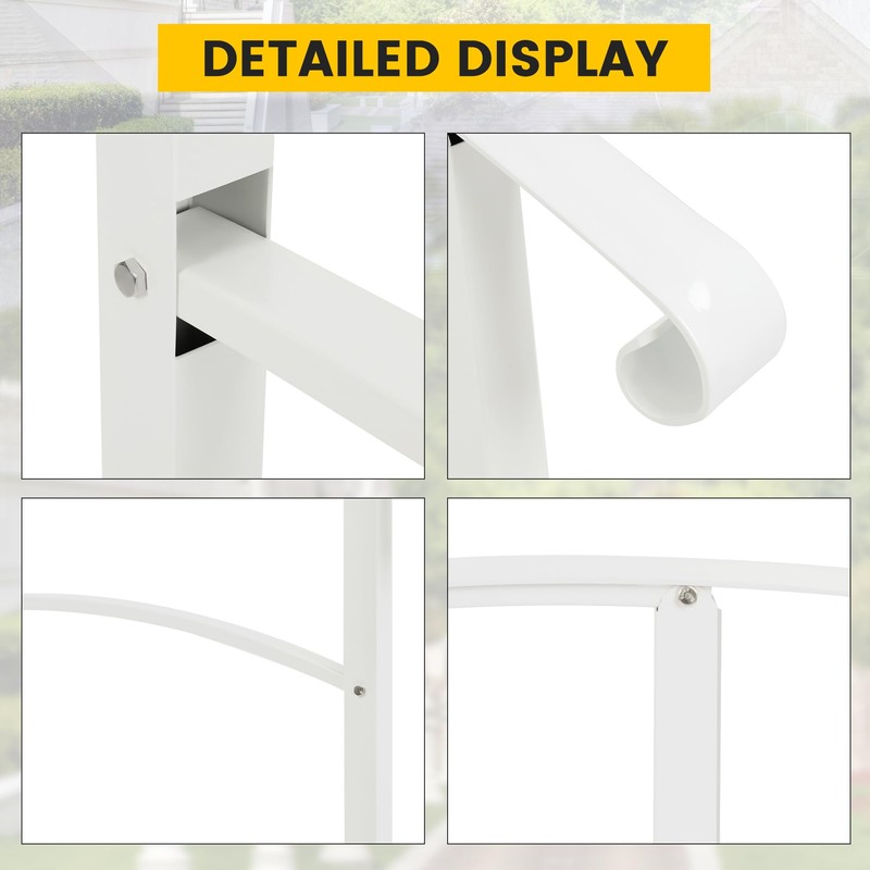 KUAFU 3FT Step Hand Rail for Outdoor Steps Compatible with