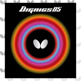 Butterfly 06040 Table Tennis Rubber Dignics 05 High Tension Soft Back Black Extra Thick