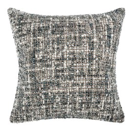 Villa by Classic Home Porter 24" Woven Cotton Fabric Blend Throw Pillow Black
