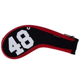 Andux Golf Wedge Iron Club Headcover Double Sided Degree Long Neck Zipper 7pcs/set (Black/Red)