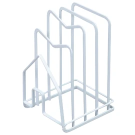 Astro 711-45 Cutting Board Stand, White, Approx. 4.9 x 5.7 x 8.5 inches (12.5 x 14.5 x 21.5 cm), Pot Lid Stand, Cutting Board Rack, Pot Lid Holder