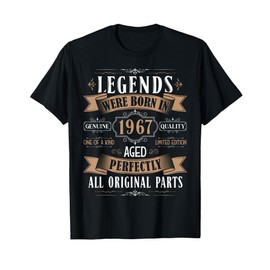 Legends Born In 1967 58th Birthday 58 Years Old Bday Men T-Shirt