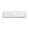 Mud Pie Long Nested Happy Trays, 13.5" x 4.25", WHITE