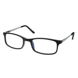 Foster Grant Unisex Anti-Glare Reduce Blue Light Readers Black Rectangle Frames New In Box (Black, 2.00)
