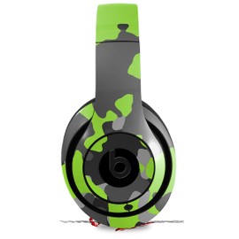 Skin Decal Wrap Works with Beats Studio 2 and 3 Wired and Wireless Headphones WraptorCamo Old School Camouflage Camo Lime Green Skin Only Headphones NOT Included