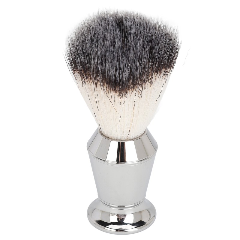 Beard Foam Brush Fine Synthetic Bristles Stainless Steel Fast Dry
