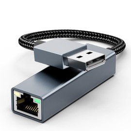 USB to Ethernet Adapter, Mxcudu USB 3.0 to 10/100/1000 Gigabit Ethernet LAN Network Adapter Driver Free Compatible with MacBook, Surface Pro, Laptop PC with Windows 7/8/10, XP, Vista, Mac/Linux