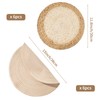 Handmade Round Boho Placemats Set of 6 | Natural Woven