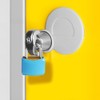 Dekton DT71060 4PC Set 20MM ABS Covered Solid Brass Padlocks,