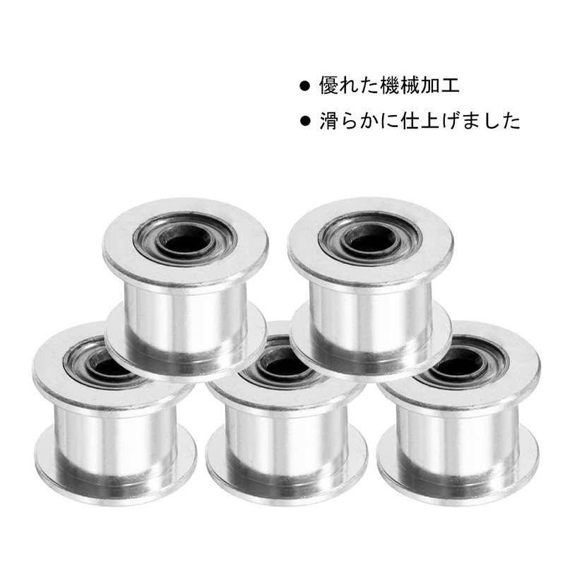 Saipor 5pcs Pulley 2GT Timing Belt Pulley 3D Printer Replacement