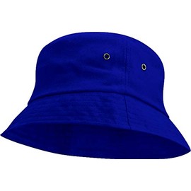 Funky Junque Sombrero de cubo, estilo vintage, para exteriores, para festivales, safari, boonie, Azul Royal, S-M