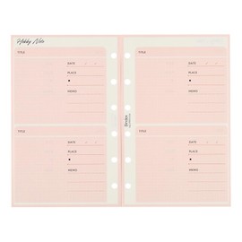 Noritsu PRF0104 Binding Index Personal Organizer, Refill, Mini 6, Hobby Notebook