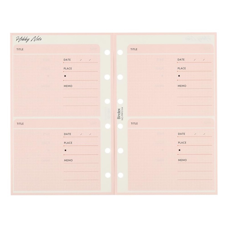 Noritsu PRF0104 Binding Index Personal Organizer, Refill, Mini 6, Hobby