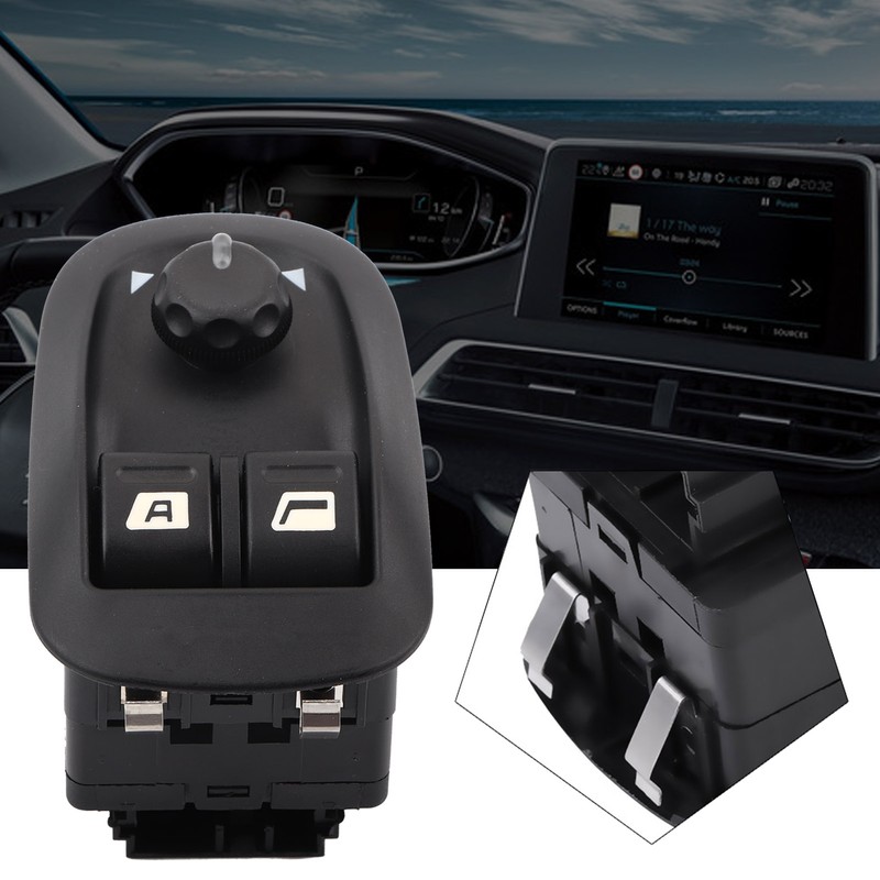 Electric Power Window Switch Mirror Button Control for Peugeot 206