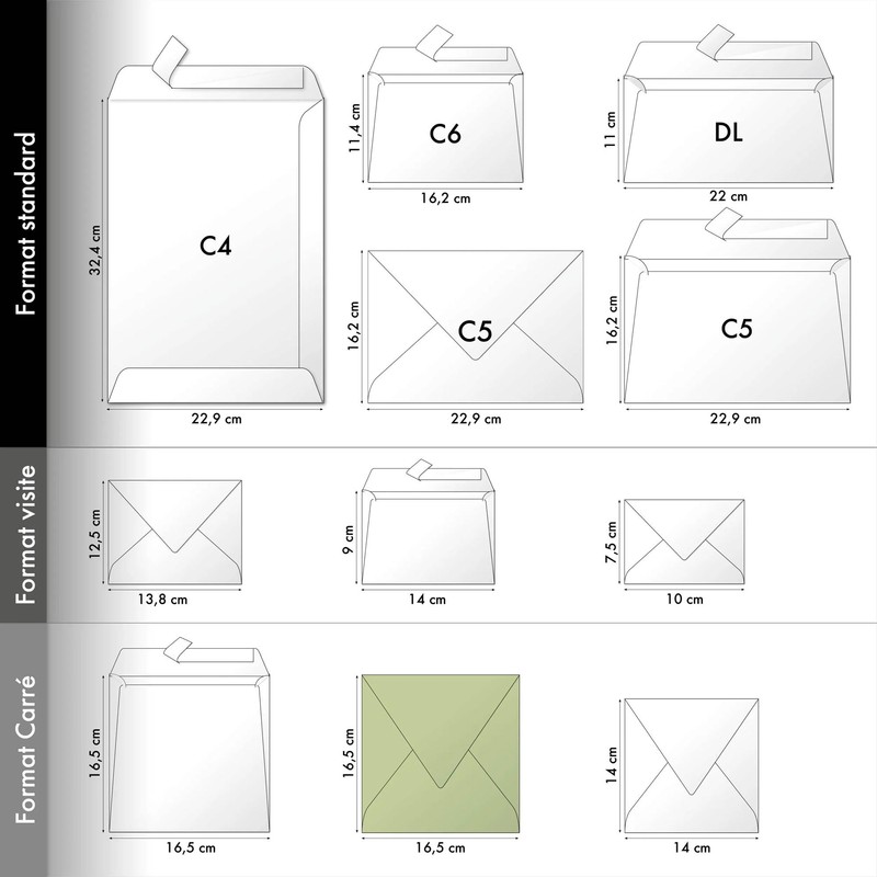 Clairefontaine 5193C Pack of 20 Envelopes Pollen 16.5 x 16.5