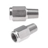 2pcs 1/8NPT to M10x1.0 Pressure Pressure Gauge Reducer Connector Automobile