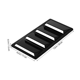 Outanaya 2Pcs Car Hood Air Scoop Trim Cover Realistic Shark Gill Design for Vehicle Exterior Abs Vent Decoration Easy Installation for Various Car Models