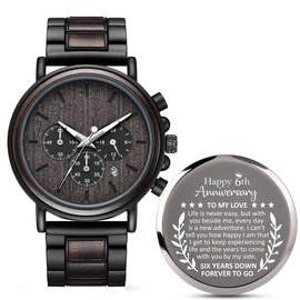 Igiftu 6 Years Anniversary for Men Gifts,6th Sixth Wedding Anniversary Keepsake for Husband,Iron Anniversary Marriage Presents for Him