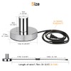 Helunsi Industrial Table Lamp Base, Silver E26 E27 Lamp Base