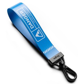 Ringke Key Ring Strap, Waterproof Tarpaulin Keychain for Earphones, Cameras, Backpacks, Car Keys, USB Flash Drives, and More - Danger Blue