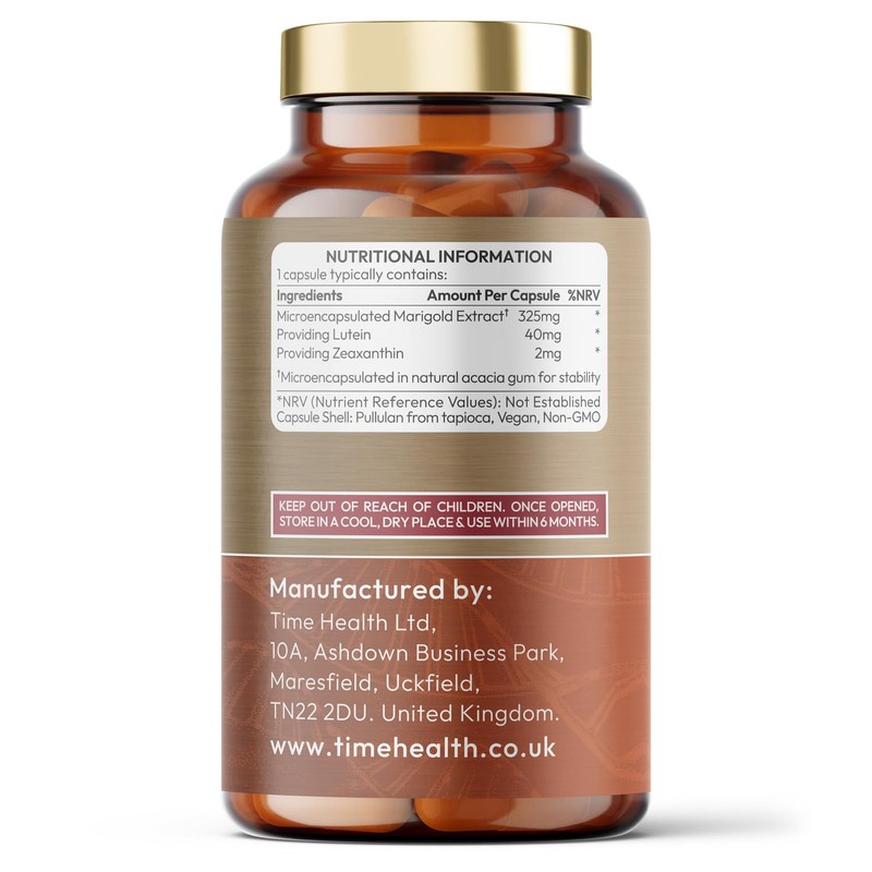 Lutein 40mg with Zeaxanthin 2mg – New Micro-encapsulated Formula –