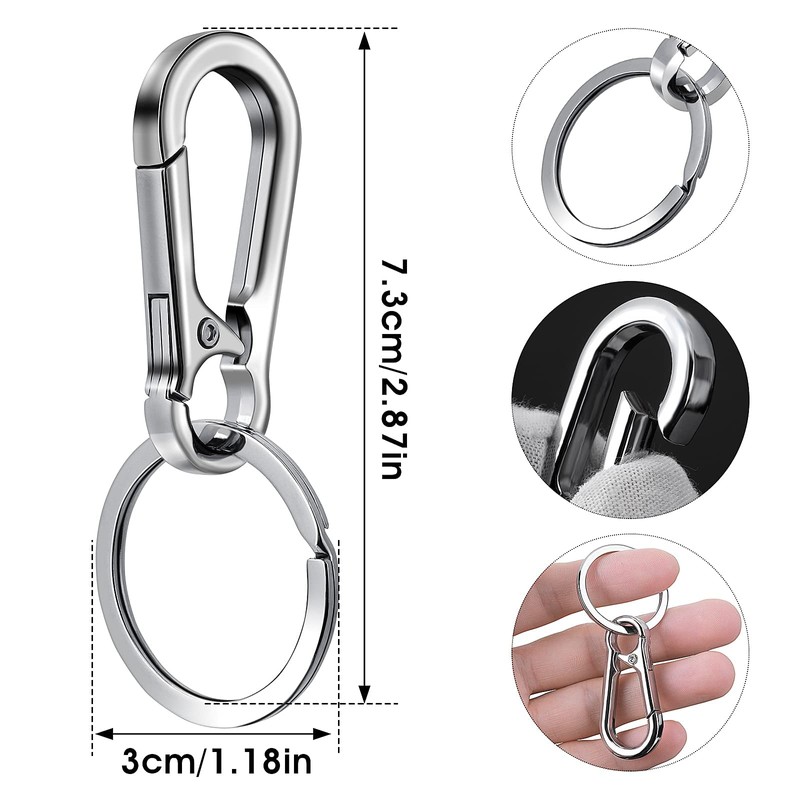 Molain Metal Keychain Carabiner Clip Keychain Chain Clips Hook Holder