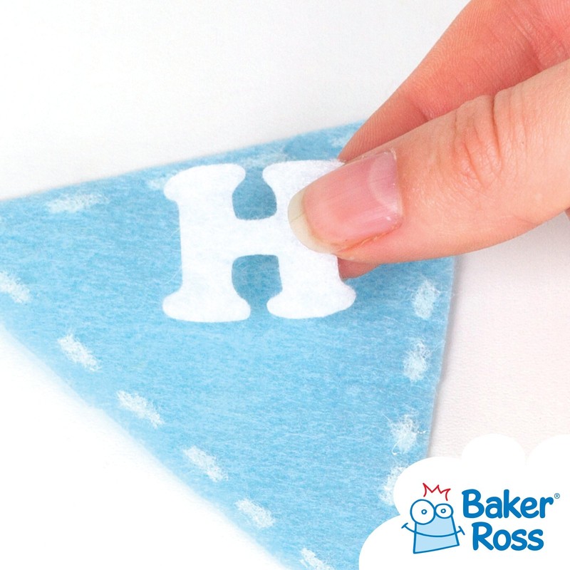 Baker Ross feltro lettere, colori assortiti, 23 mm