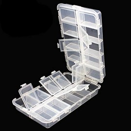 OriGlam Premium 20 Compartments Tackle Boxes, Tackle Utility Boxes, Plastic Box Storage Organizer Box with Adjustable Dividers, Fishing Tackle Storage Box Organizer