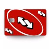 Vinyl Credit Card Skin Sticker Vinyl Decal Red Uno Reverse