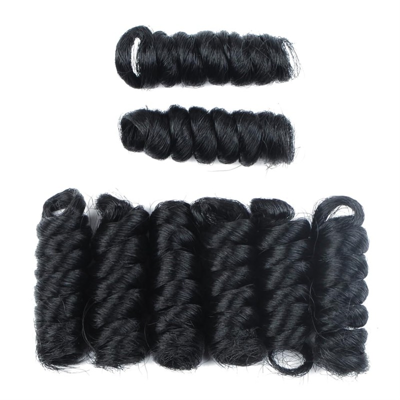 3 Packs Saniay Curl Crochet Braids Short Crochet Braiding Bouncy