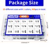 NexSync 400-Piece Mini Flathead Phillips Microscrews Kit - M1.7/M2/M2.5/M3 Steel