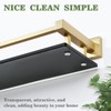 Alise Glass Shelf with Railing for Bathroom, Gold Bathroom Shelves