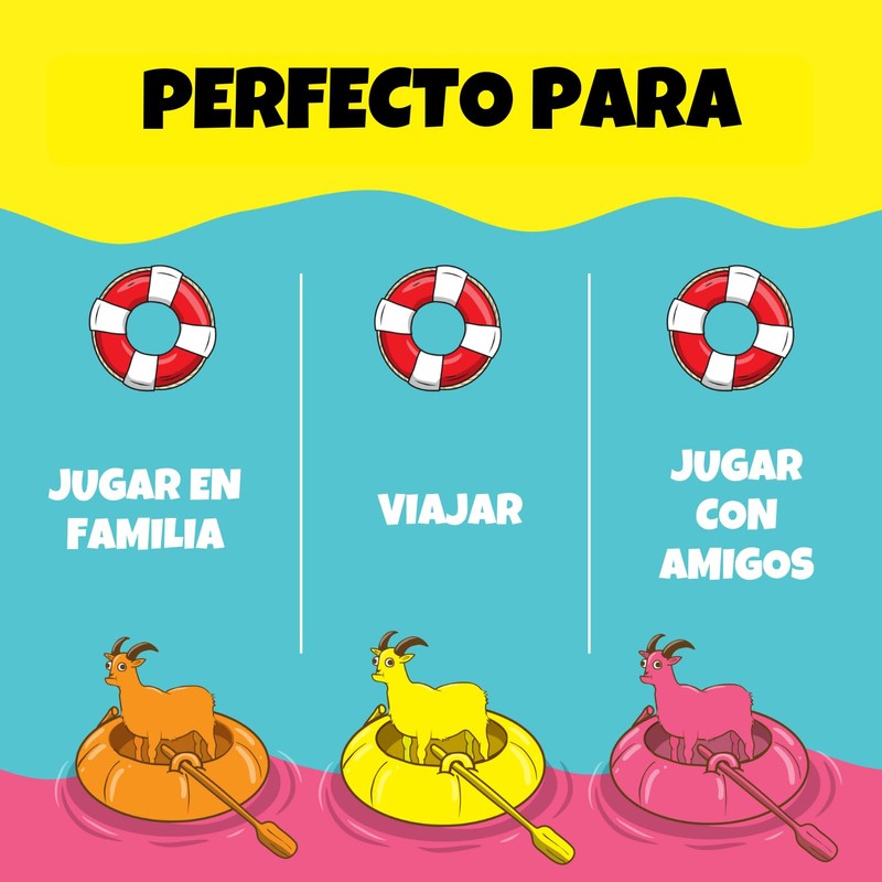 Rema tu Cabra, Juego de Cartas, 2-6 Jugadores, Juego Familiar
