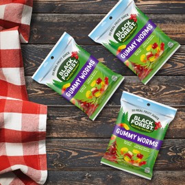 Black Forest Gummy Worms Candy, 4.5 Ounce Bags (Pack of 12)