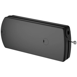 Gedotec Flap Fitting Furniture Flap Holder with Pulley | Model B - 140 N | Cover Caps: Black | Pulley Fitting for Flap Weight up to 9 kg | 1 Piece - Flap Attachment for Bar Compartments