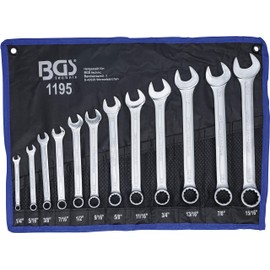 BGS 1195 Combination Spanner Set, Silver, 1/4" - 15/16-Inch, Set of 12 Pieces