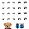Pack of 20 Safety Eyelashes for Crochet Animals, 12/16/18/20/26 mm